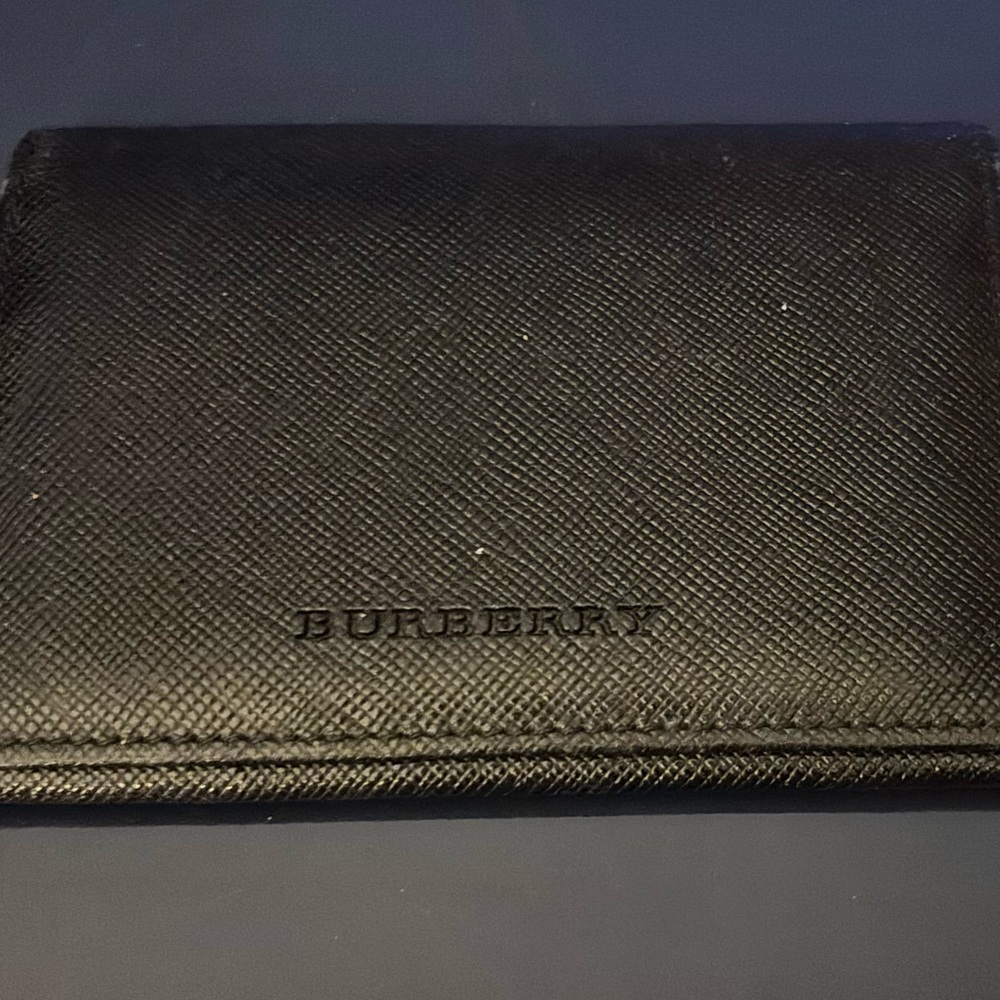Burberry Textured Black Leather Wallet